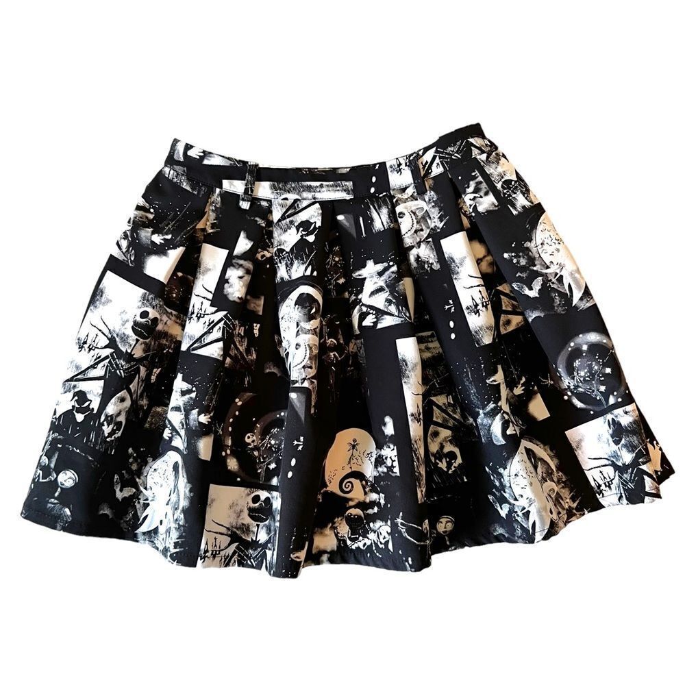 Disney Nightmare Before Christmas Jack Skellington Pleated Skirt
